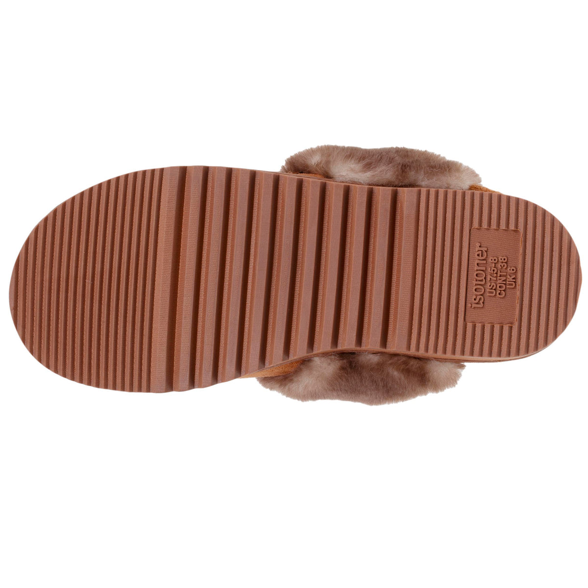 Zapatillas de casa Chinelas Mujer Camel Imitación piel