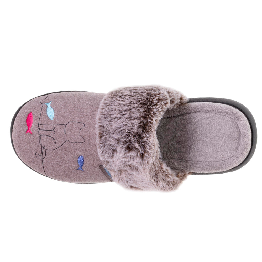 Zapatillas de casa Chinelas Mujer gato Topo - Isotoner