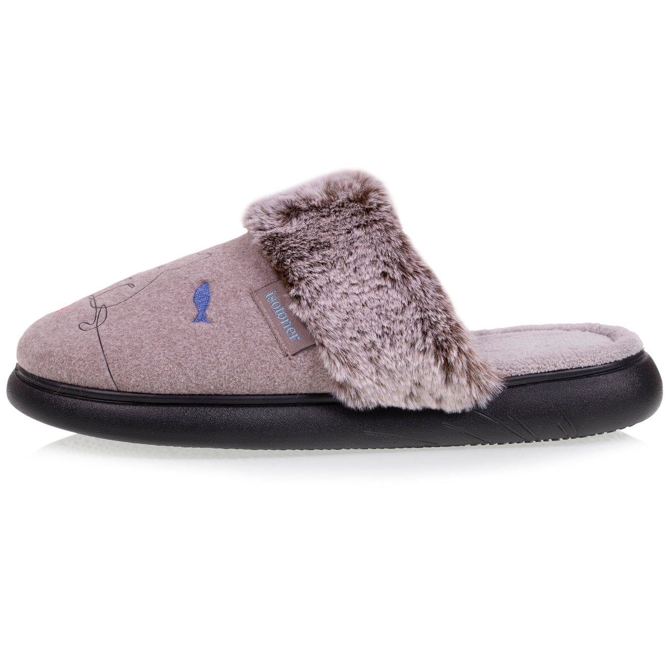 Zapatillas de casa Chinelas Mujer gato Topo