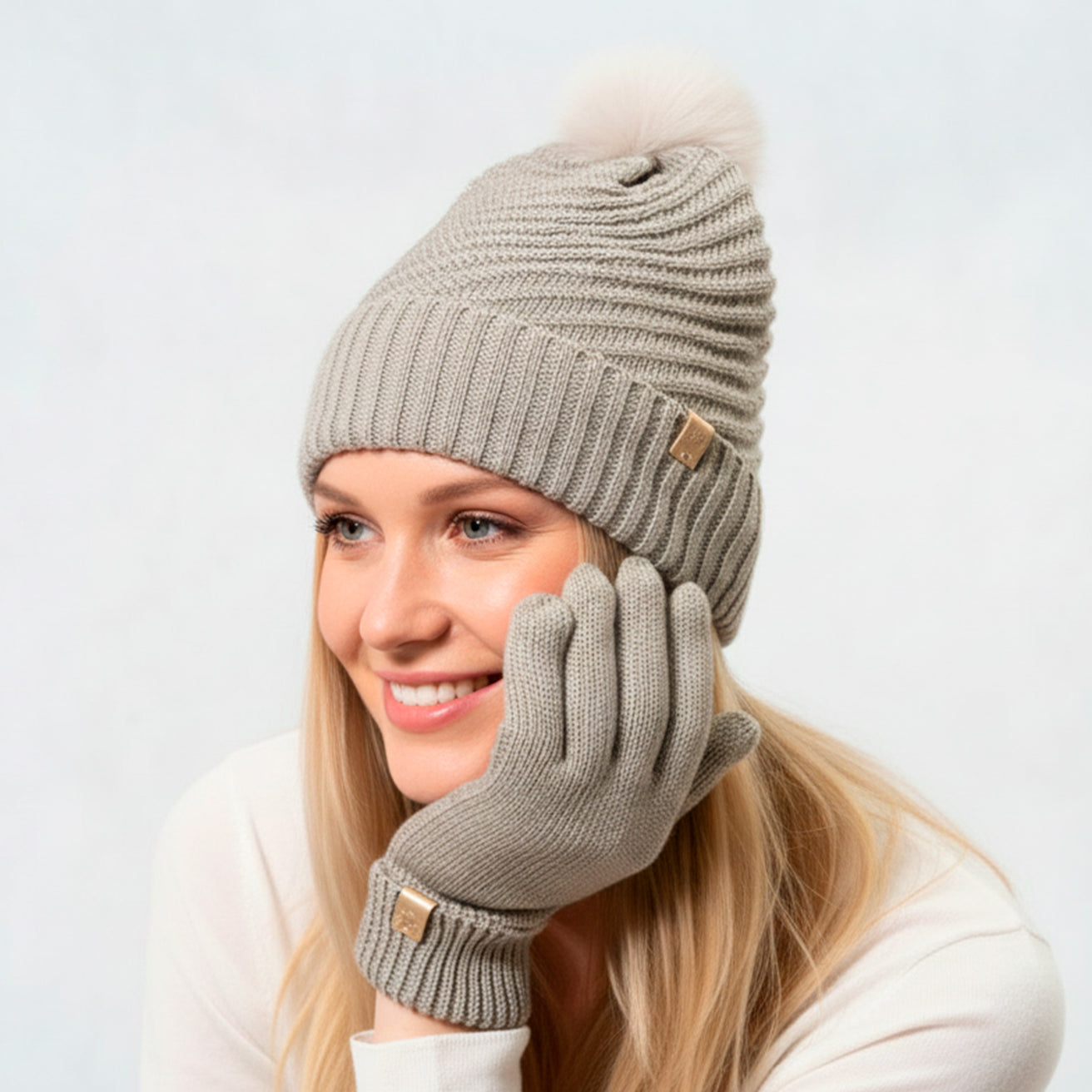 Guantes Mujer Malla reciclado Bronce