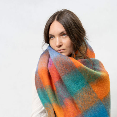 Bufanda Mujer con flecos Multicolor - Isotoner