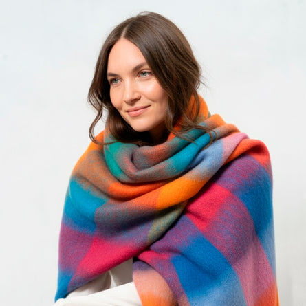 Bufanda Mujer con flecos Multicolor - Isotoner