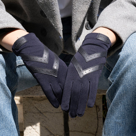 Guantes Mujer tejido elástico reciclado Azúl noche - Isotoner