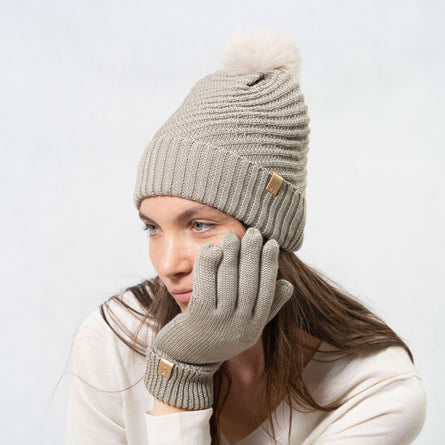 Guantes Mujer Malla reciclado Bronce - Isotoner