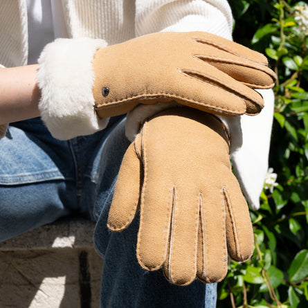 Guantes Mujer cuero/piel Caramelo - Isotoner