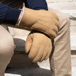 Guantes Hombre cuero cálido Caramelo
