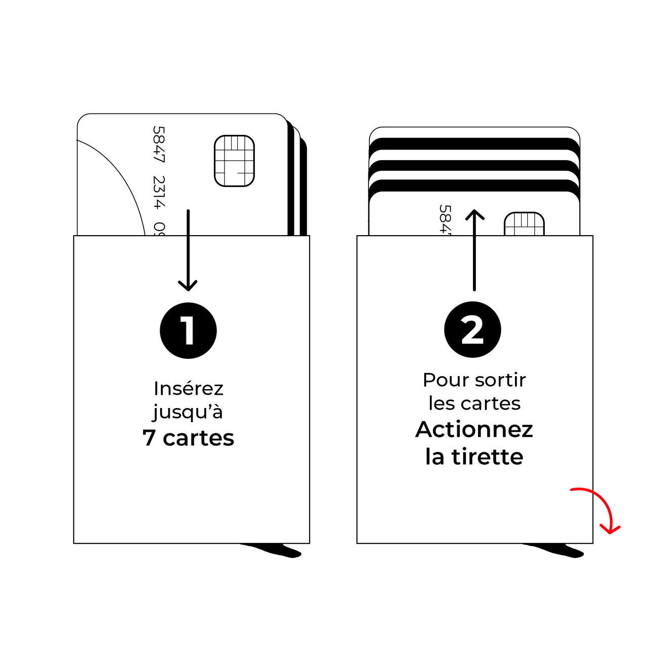 Tarjetero metálico Mixto Negro