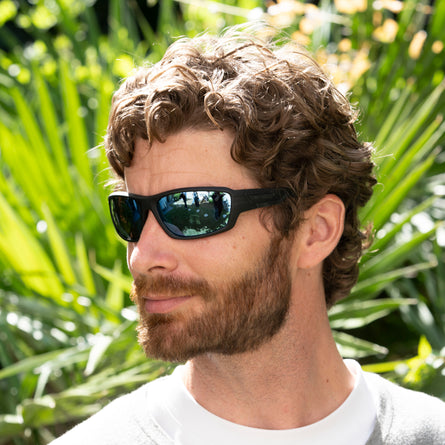Gafas de sol unisex deportivas Negro con lentes espejados - Isotoner
