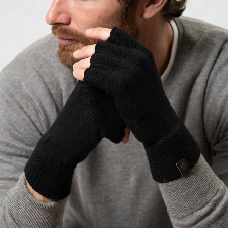 Mitones Hombre Malla Soft Touch Negro - Isotoner