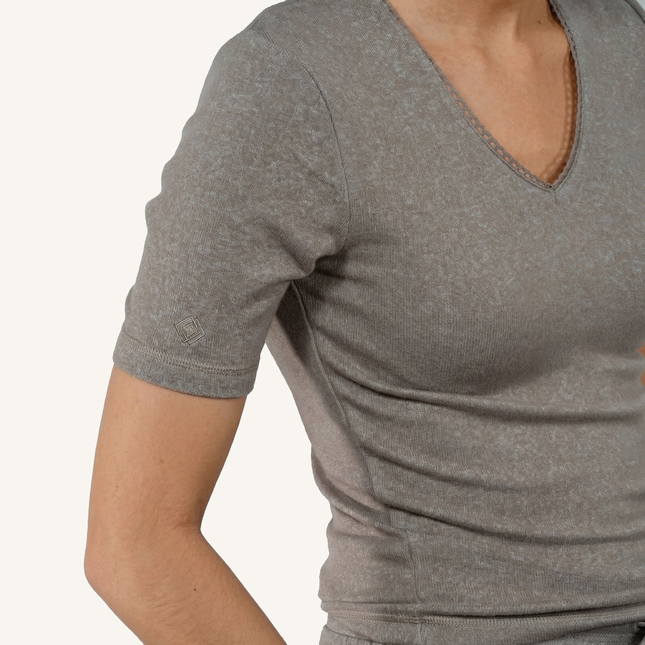 Camiseta Mangas cortas Mujer Topo jaspeado