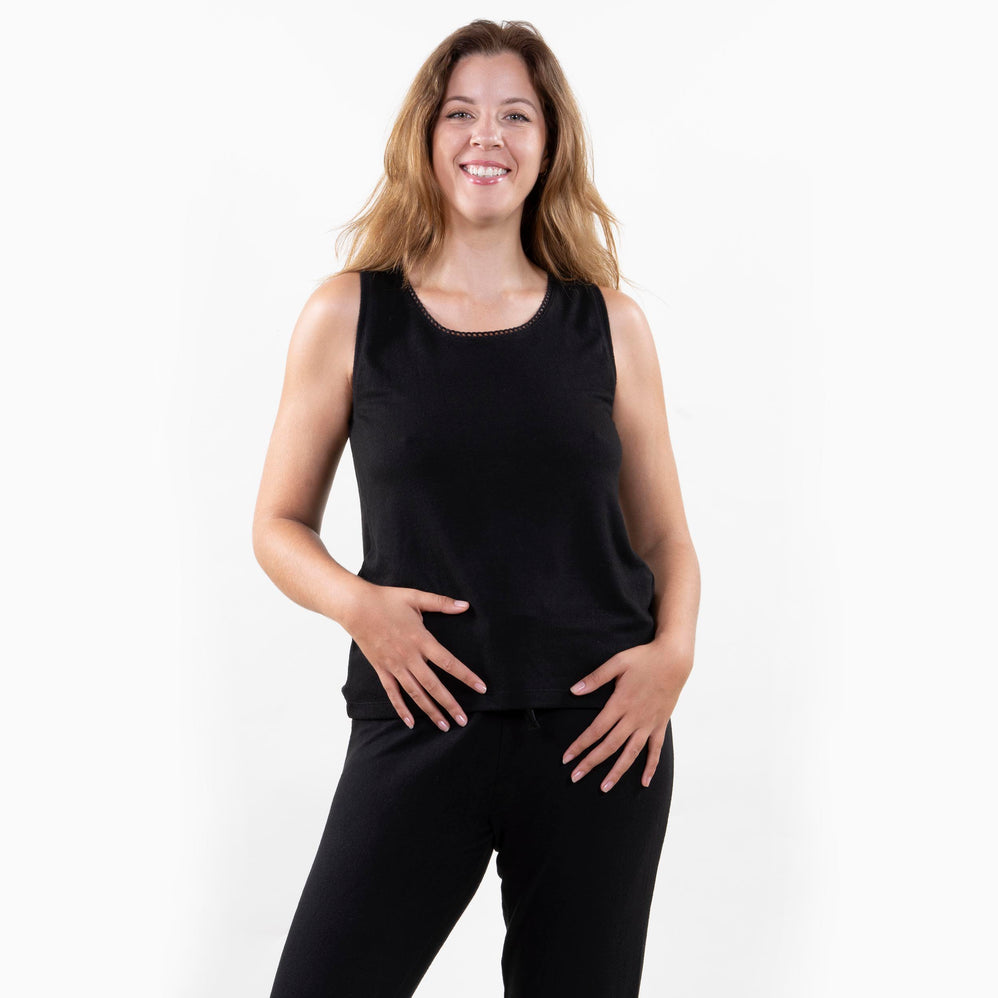 Camiseta sin mangas Mujer Negro - Isotoner