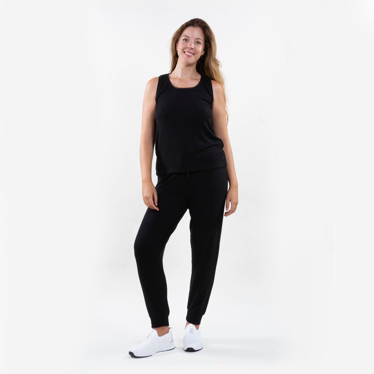Camiseta sin mangas Mujer Negro