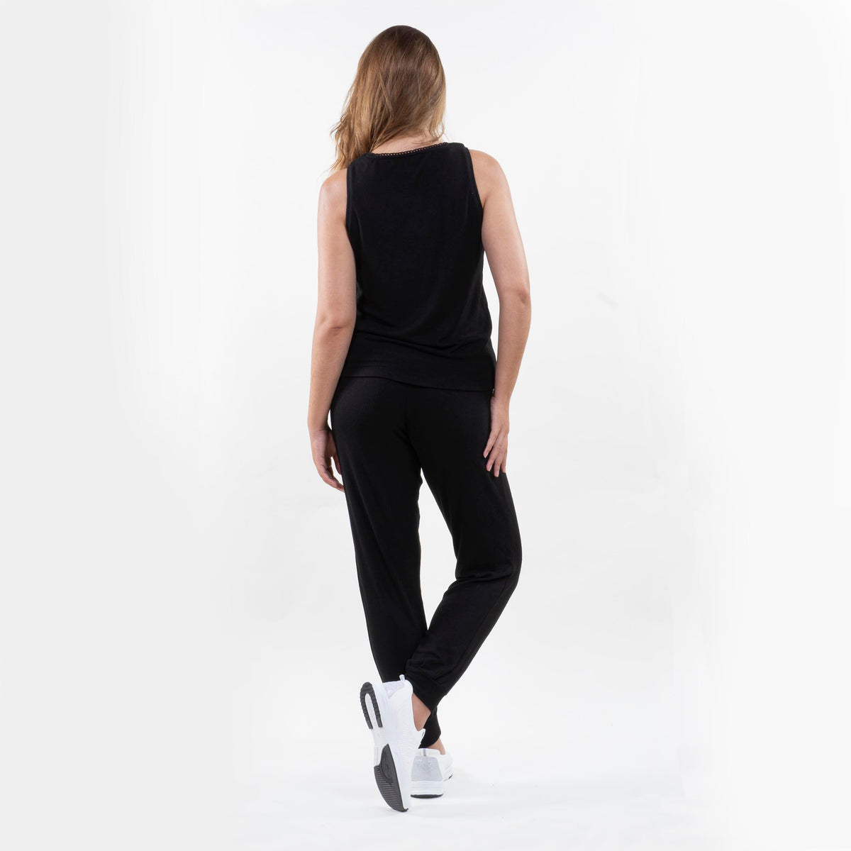 Camiseta sin mangas Mujer Negro