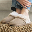 Zapatillas de casa chinelas acolchadas Mujer Beige