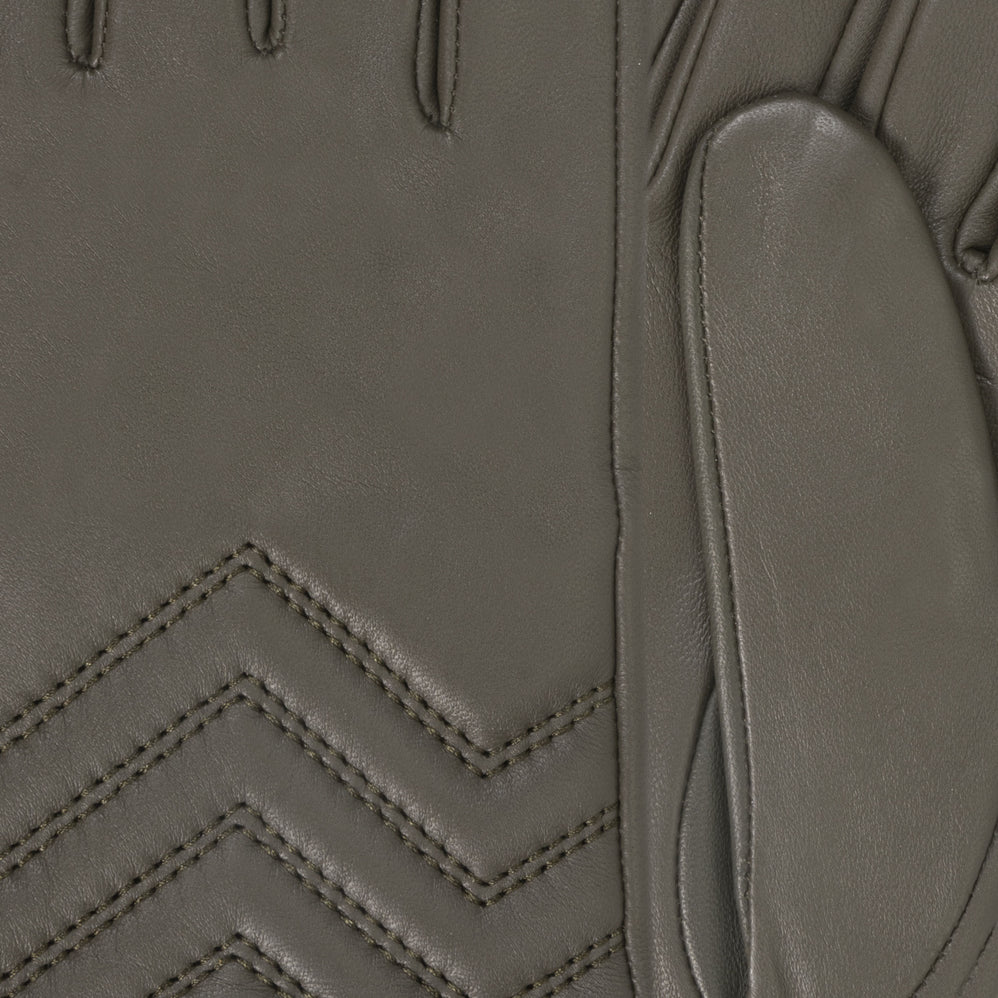 Guantes Mujer piel de cordero Caqui pespuntes - Isotoner