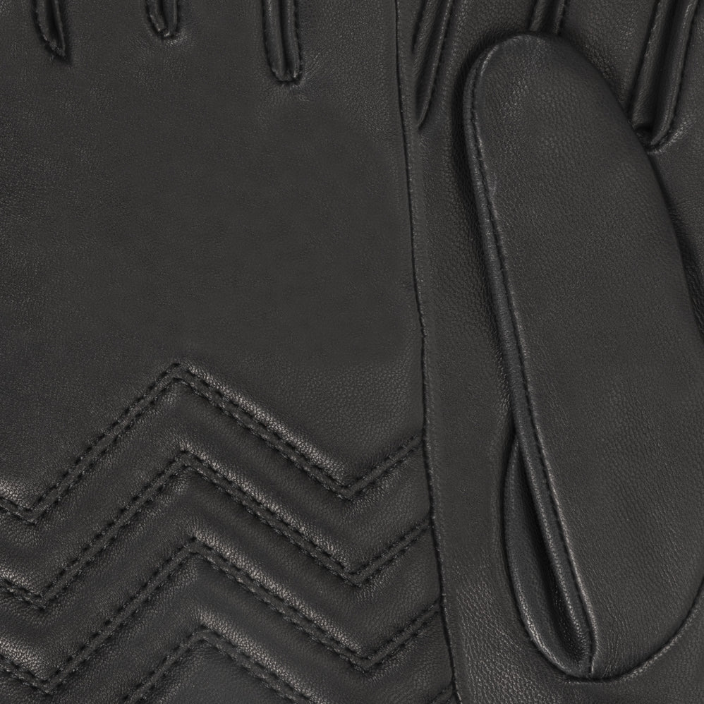 Guantes Mujer piel de cordero Negro pespuntes - Isotoner