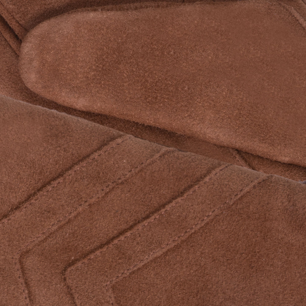 Guantes Mujer táctiles cuero terciopelo Coñac - Isotoner