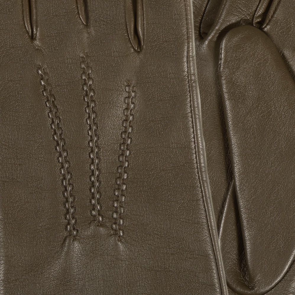 Guantes Mujer cuero caliente Oliva - Isotoner