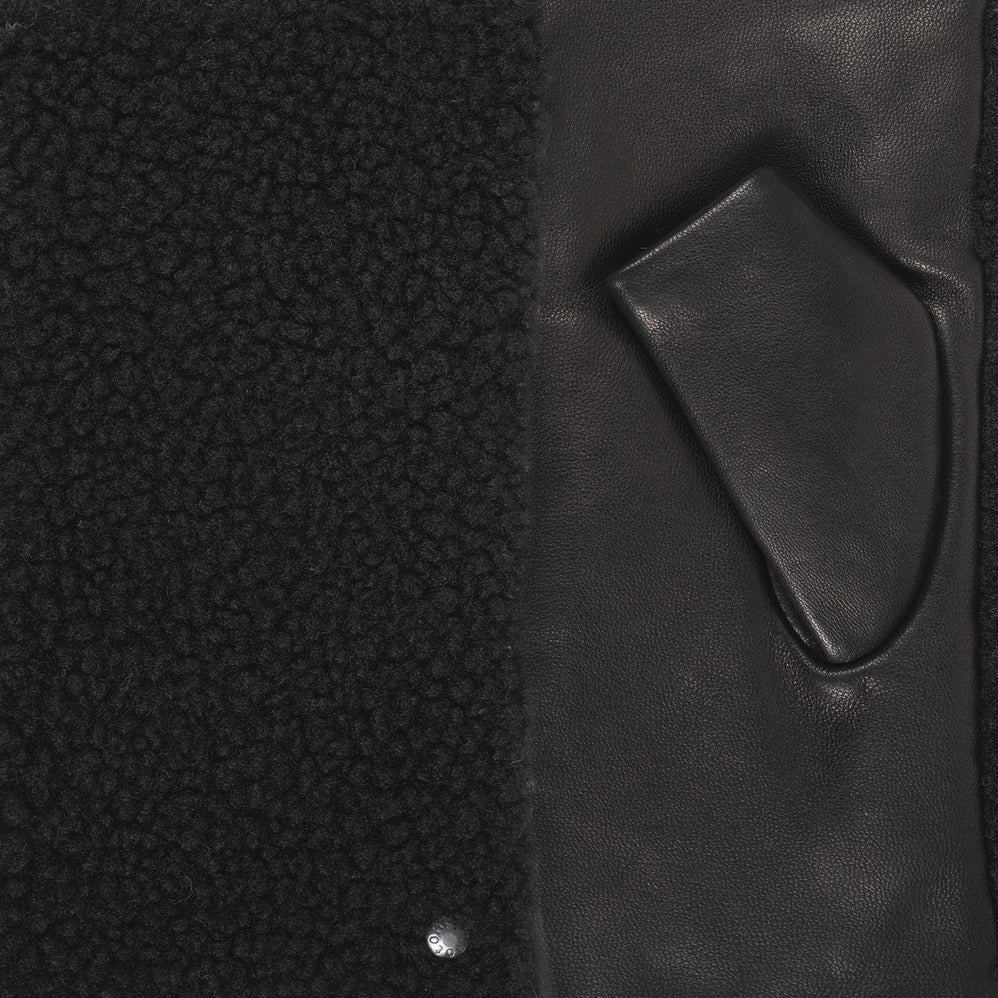 Mitones Mujer Cuero Sherpa/Negro - Isotoner