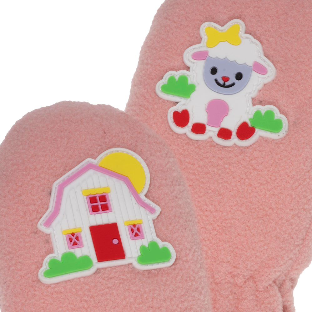 Manoplas Niña 2/4 años Forro Polar Rosa Granja - Isotoner