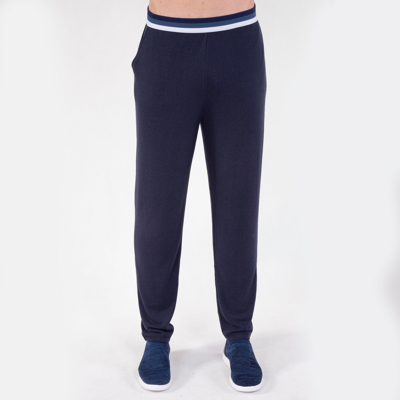 Pantalón elástico Hombre Azul marino