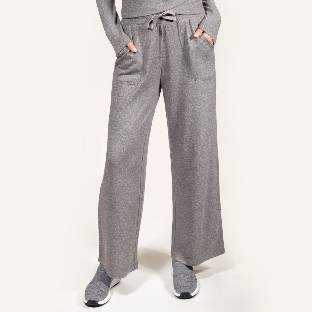 Pantalón largo Mujer pata Gris jaspeado - Isotoner