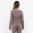 Pantalón pierna ancha Mujer Topo jaspeado