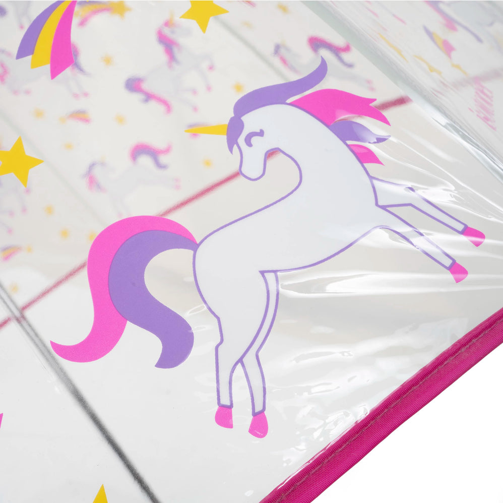 Paraguas Niños transparente PVC/Unicornio estrella - Isotoner