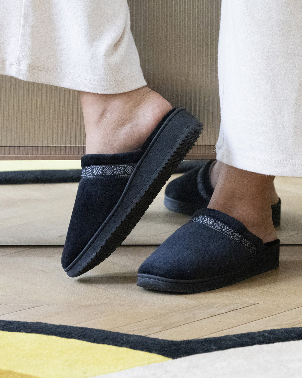 Zuecos Cozy Mujer forrados Negro - Isotoner