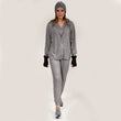 Sudadera con capucha Mujer Gris jaspeado