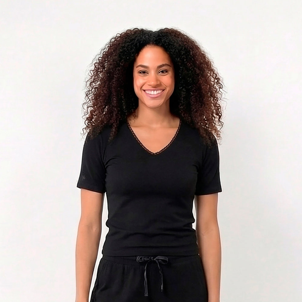 Camiseta Mangas cortas Mujer Negro - Isotoner