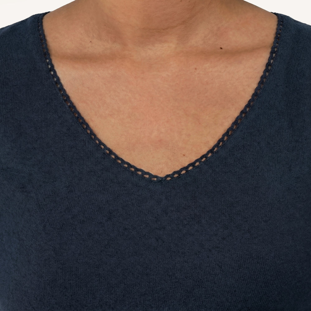 Camiseta Mangas cortas Mujer Azul marino jaspeado - Isotoner