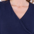 Camiseta cruzada Mujer Marino