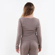 Camiseta de cuello cuadrado Mujer Topo jaspeado