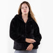 Chaqueta piel de imitación Mujer Negro