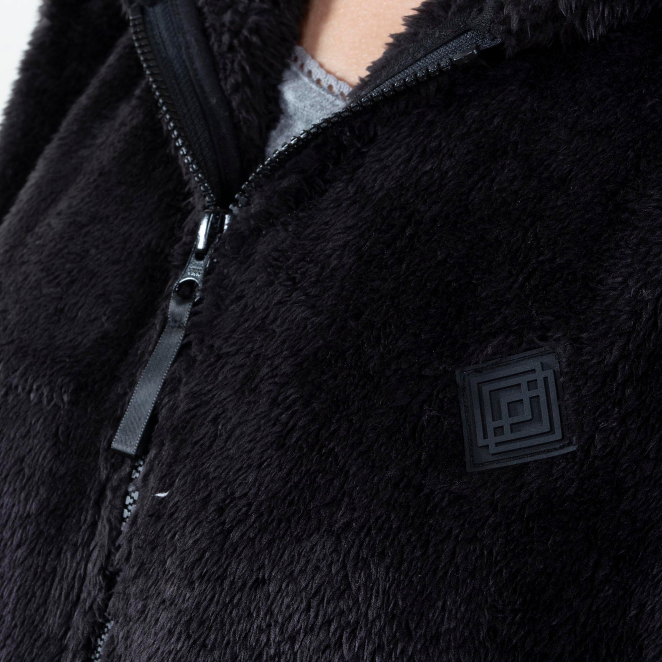Chaqueta piel de imitación Mujer Negro