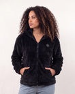 Chaqueta piel de imitación Mujer Negro