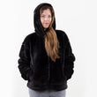 Chaqueta piel de imitación Mujer Negro