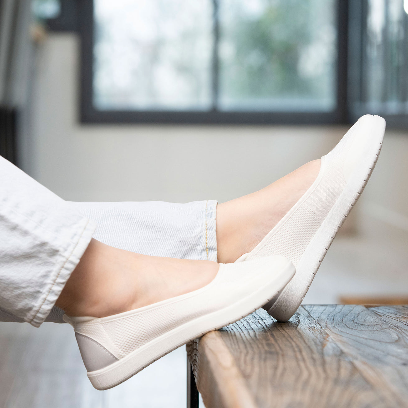 Bailarinas slip-on Mujer Blanco