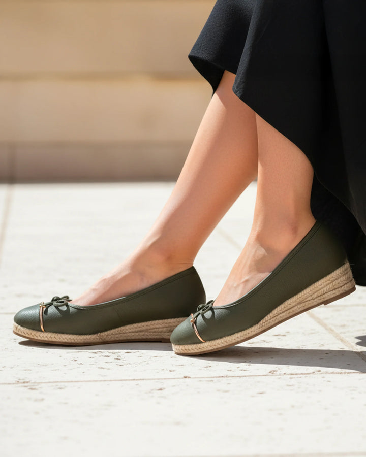 porte-ballerine-corde-kaki-femme