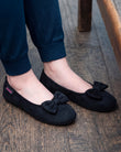Zapatillas de casa Bailarinas Mujer Negro Rojo cuadros