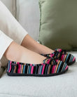 Zapatillas de casa bailarinas Mujer Rayas Rosas