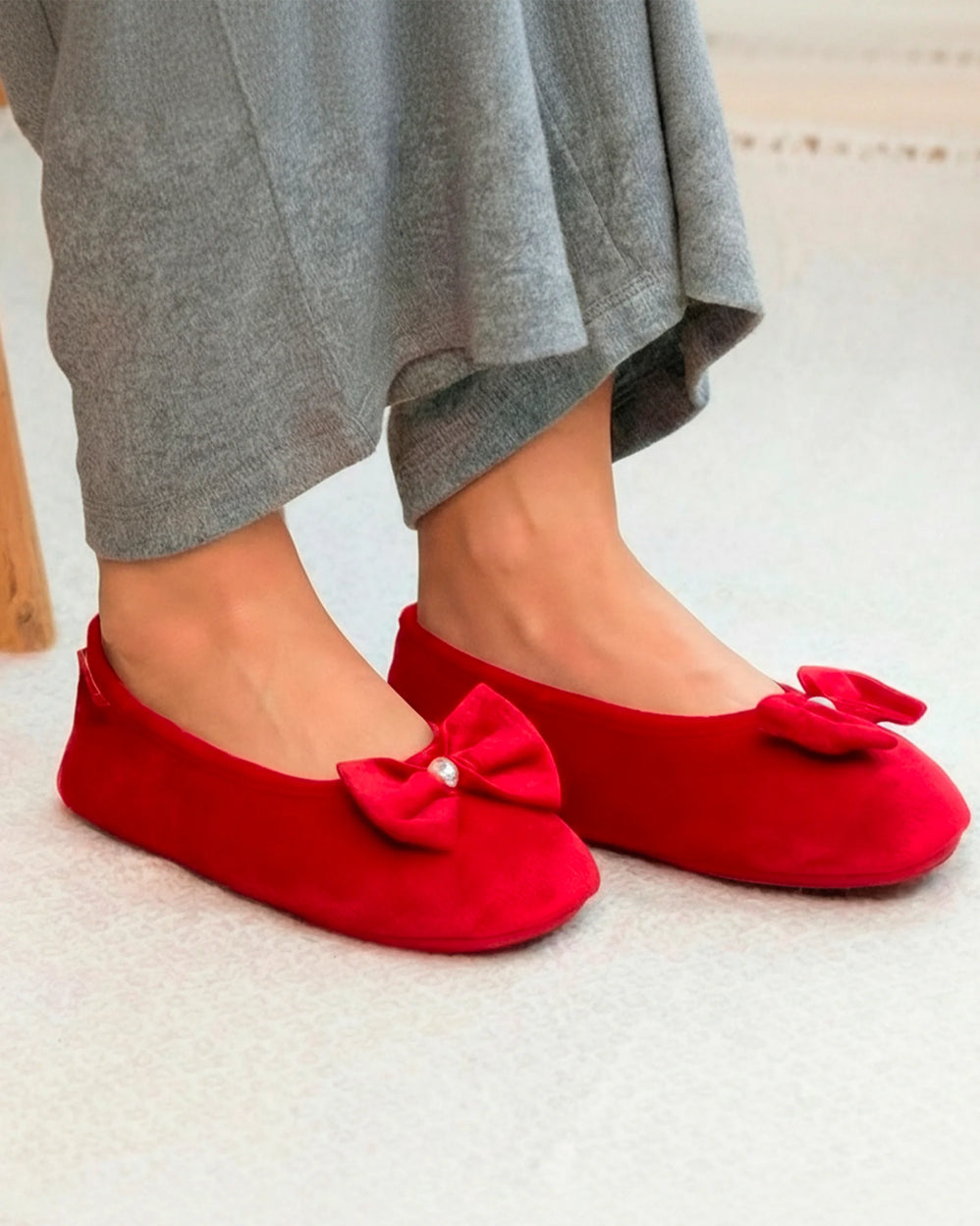 Zapatillas de casa Rojo Mujer - Isotoner