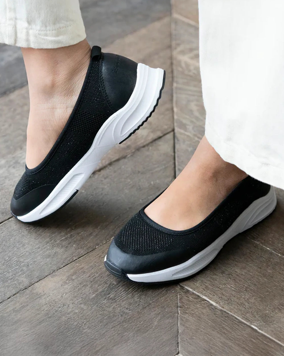 Calzado bailarinas Mujer confort sport Negro - Isotoner