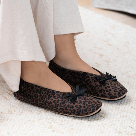 Zapatillas de casa bailarinas Mujer Leopardo - Isotoner