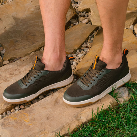 Tenis Hombre cordones Caqui - Isotoner