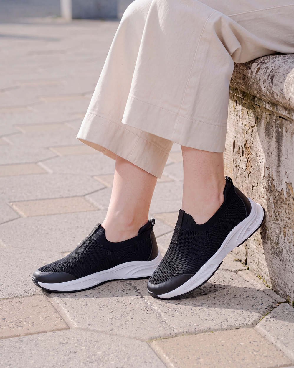 Tenis Mujer slip-on sport Negro - Isotoner
