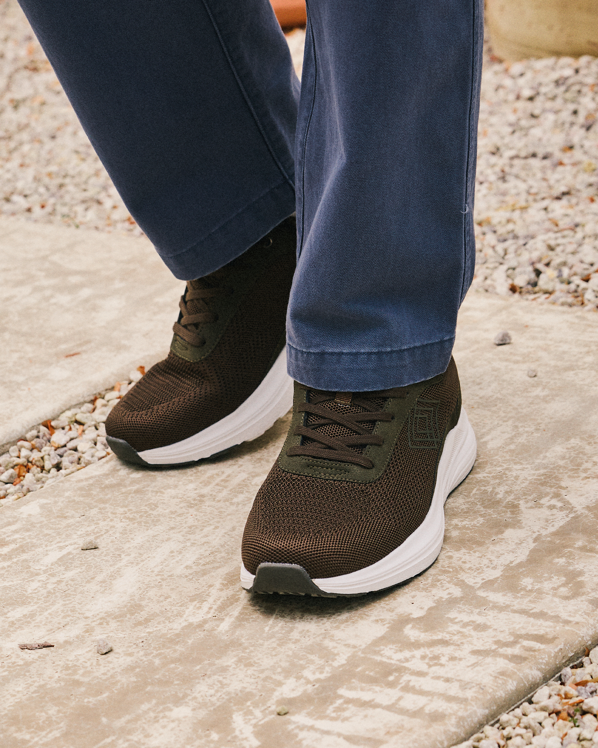 Tenis Hombre slip-on suela sport Caqui