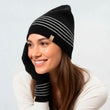 Gorro Mujer Soft Touch Negro rayas