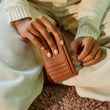 Tarjetero Mujer cremallera Camel